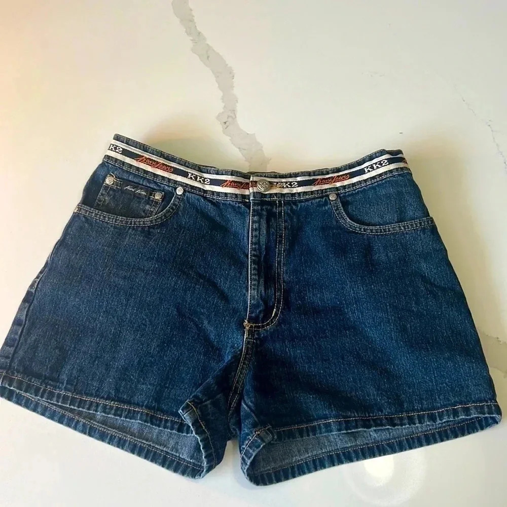 Karl Kani‎ Denim Jean Shorts. Detailed  waistband. Size 10